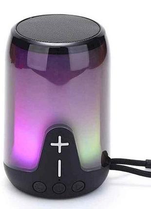 Портативная колонка bluetooth tg652 с rgb подсветкой, speakerphone, радио, black тм tg