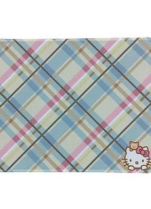 Килимок для мишки 250x210мм hello kitty клітка, антиковзна основа тм gerlax