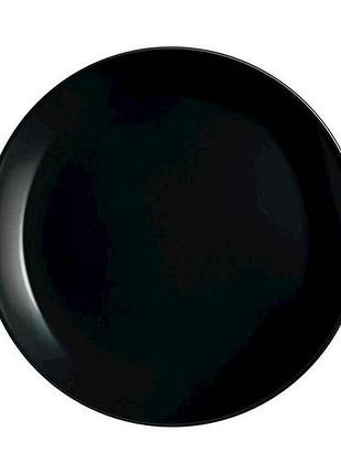 Тарелка десертная 190мм круглая diwali black p0789 тм luminarc