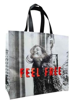Эко сумка дева feel free лам 360*340(2*80)(1*30) 500мм тм rendpak