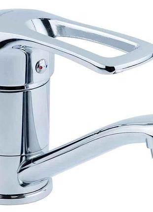 Змішувач md ø40 для кухні гусак прямий 150мм на шпильці (9712120) тм aquatica