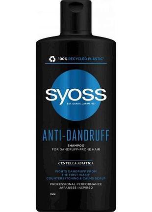 Шампунь anti-dandruff с центеллой азиатской 440 мл тм syoss
