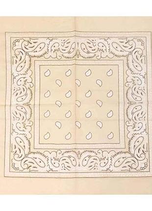 Бандана кремовий класична арт.1-13 р.55*55 тм shapki