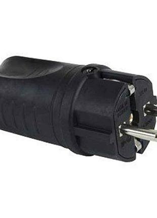 Вилка із заземл. (каучук) 338001 тм de-pa