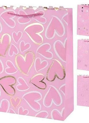 Пакет подарочный s whith love 18*24*8,5см бумажный r34705 тм stenson