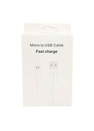 Кабель microusb usb - micro 6a 1м белый тм kmt