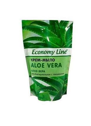 Крем-мило 460мл дой-пак алое вера антибактеріальне тм economy line