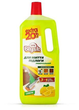 Средство для мытья пола 1,5л лимон тм super blysk