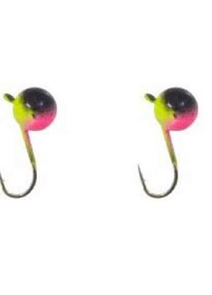 Мормишка вольфрам шар з вушком 4мм 0,62г кольорова yq22uv (2шт/уп) тм fishing roi