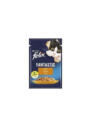 Пауч для котів fantastic / курка в желе (felix) 85г тм purina