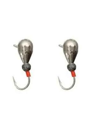 Мормишка вольфрам крапля з вушком і шариком 3мм 0,5г nickle (2шт/уп) тм fishing roi