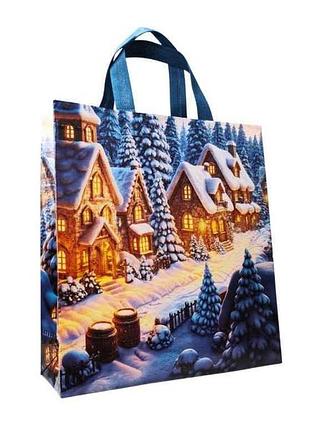 Еко сумка казкова зима лам 105гр без замка 290x330(2*50)(1*30) 400мм тм rendpak