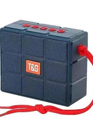 Портативная колонка bluetooth tg311 с rgb подсветкой, speakerphone, радио, blue тм tg