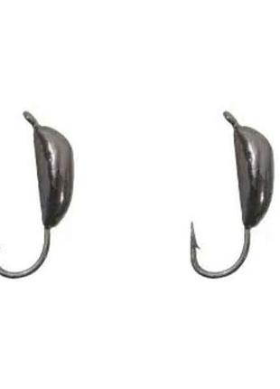 Мормишка вольфрам банан ризький з вушком 4мм 0,92г black nickle (2шт/уп) тм fishing roi