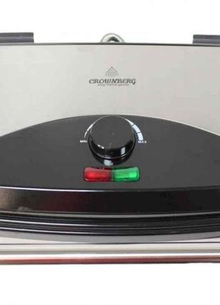 Электрогриль 2000вт прижимной cb-1067 тм crownberg