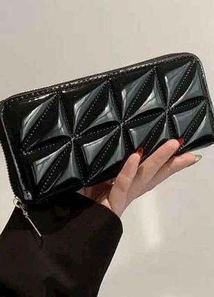 Гаманець жіночий 20*10*2,5см 3075-4 чорний екошкіра тм китай