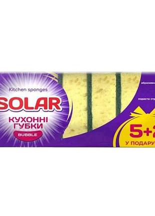 Губки кухонные 7шт bubble тм solar