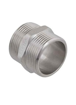 Нипель латунь, зз, dn32, 1 1/4, никель, n04 тм raftec