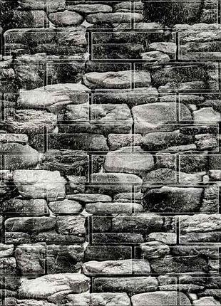 Панель стінова 3d 770 * 700 * 5мм 040 сірий (d) sw-00000483 тм sticker wall