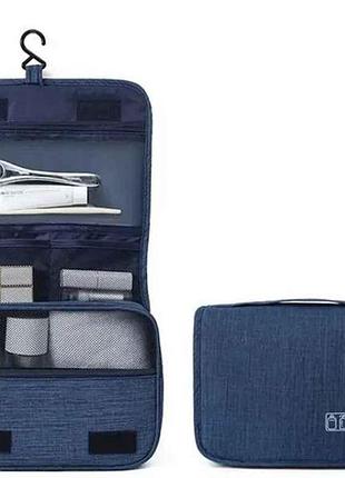 Косметичка синий дорожный 49*23см meланж арт.yyz849-2 ткань тм китай