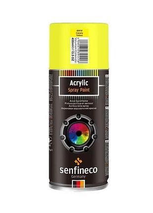 Акриловая краска-спрей acrylic spray paint 400мл желтая тм senfineco
