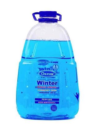 Жидкость для омывания стекла winter glass сleane -20°c 4л marine fresh тм океан