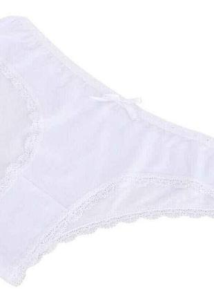 Трусы женские классические хлопковые бразилиана 5800 белый р.3xl 1шт тм miss emma