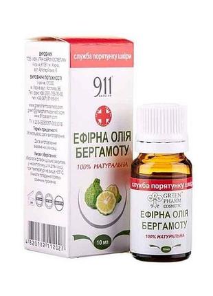 Эфирное масло бергамот 10мл тм green pharm