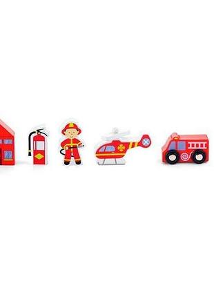 Набор для железной дороги пожарная станция (50815) тм viga toys
