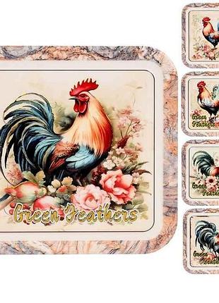 Подставка под горячее green feathers 16см r40539 тм stenson