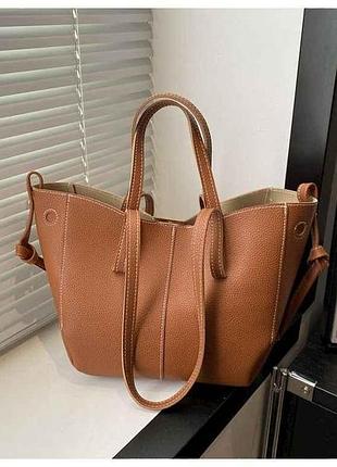 Сумка эко кожа коричневая женская 22*21,5*15см w1775-2 тм китай