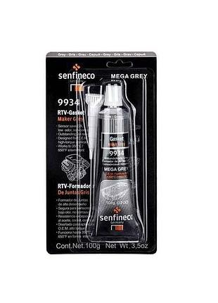 Силиконовый герметик серый rtv silicone grey 100г тм senfineco
