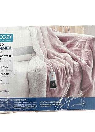 Электроплед / электрическое одеяло gotcozy heated flannel throw 130×160 см арт.129 тм amazon