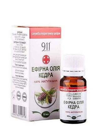 Эфирное масло кедр 10мл тм green pharm