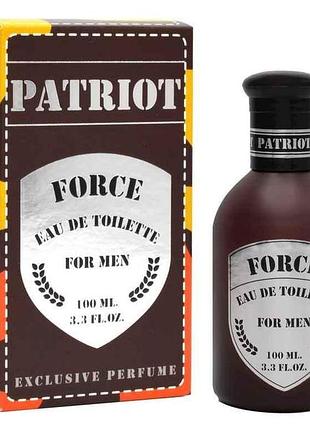 Туалетна вода для чоловіків 100мл force тм patriot