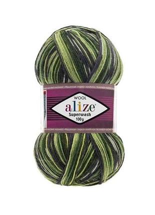 Пряжа superwash comfort арт.2696 5шт/уп меланж 25% поліамід 75% вовна 100г 420м тм alize