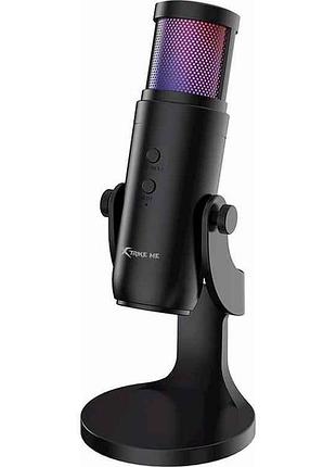 Мікрофон компютерний настільний ігровий xmc-03 usb rgb чорний 1,45м тм xtrike