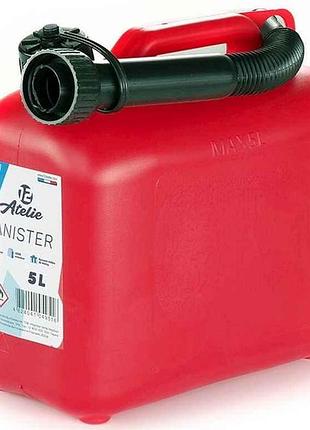 Канистра пластик 5л hdpe для топлива с лейкой тм 12 atelie