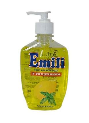 Жидкое мыло 265 мл. (лимон и мята) тм emili