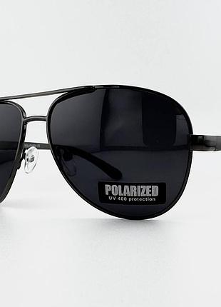 Солнцезащитные очки капли авиаторы polarized p309 c.3 с поляризацией черные