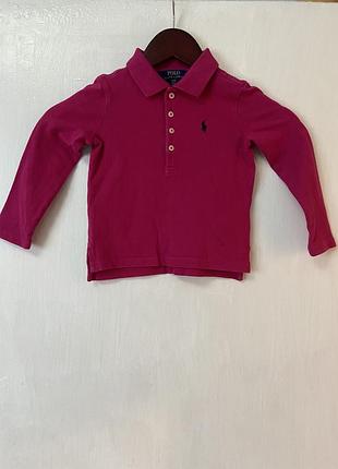 Поло кофта ralph lauren оригінал рожева дитяча сорочка поло ральф лорен