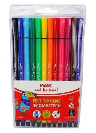 Фломастери 12кол. круглі juicy, mx15212 тм maxi
