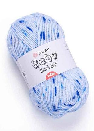 Пряжа baby color блакитний 100% акрил 150м 50г 5шт/уп 210 тм yarnart
