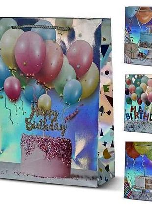 Пакет подарочный s happy birthday 18*23*8см бумажный r95525 тм stenson