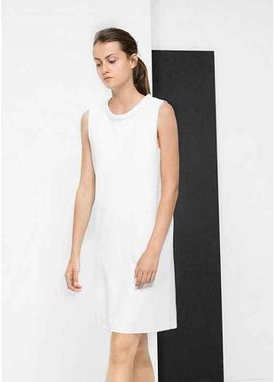 Сукня з фактурною вставкою жіноча р.m (укр.44-46) біла 31023612 тм mango