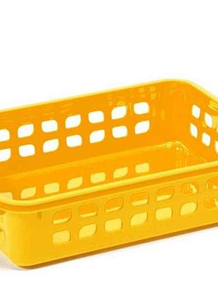 Корзинка пл. №1 190*140*60мм 271 03 жовта тм lamela