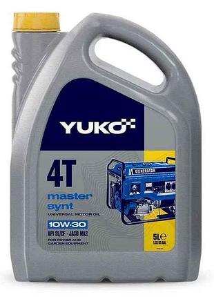 Масло напівсинтетичне для генераторів, косарок master synt 4t 10w-30 5л тм yuko