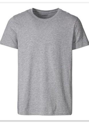 2 шт. набор мужская базовая футболка livergy германия -р. м, светло-серая, новая2 фото