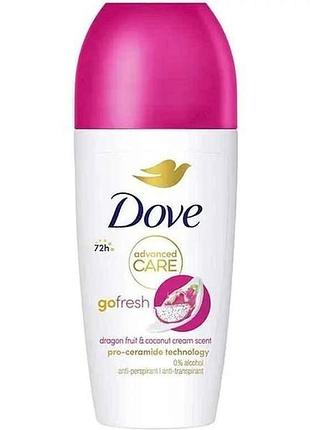 Антиперспирант роликовый 50мл питахая и кокосовые сливки 72 часа тм dove
