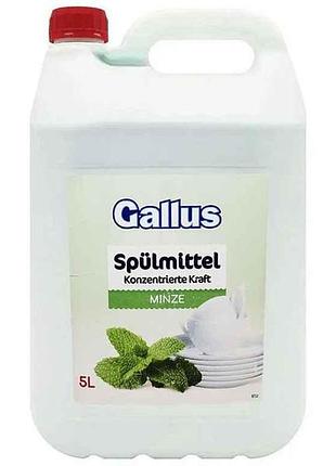 Средство для мытья посуды 5л плин spulmittell minze duft мята тм gallus